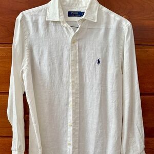 Mens Polo Ralph Lauren LINEN button down - size Medium